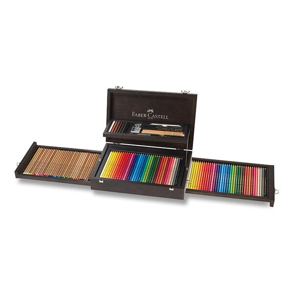 Sada pro kresbu Faber-Castell Collection dřevěná kazeta, 126 ks