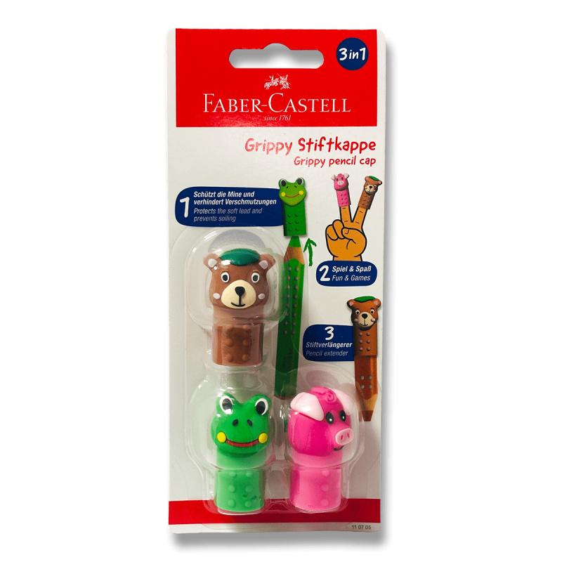 Faber-Castell Grippy Friends - násadky - 3 ks, blistr