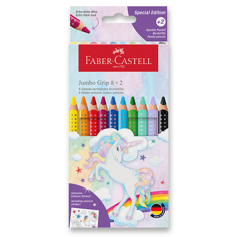 Pastelky Faber-Castell Colour Grip Jumbo Unicorn 10 barev Faber-Castell