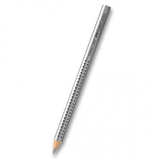 Pastelka trojboká Faber Castell JUMBO GRIP Metallic stříbrná Faber-Castell