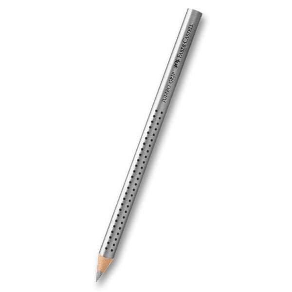 Pastelka trojboká Faber Castell JUMBO GRIP Metallic stříbrná Faber-Castell