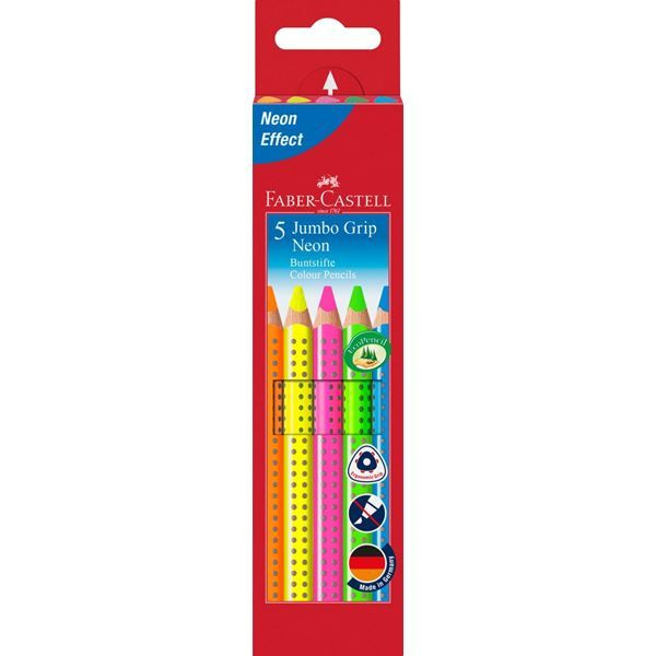 Pastelky Faber Castell Jumbo Grip Neon 5ks Faber-Castell
