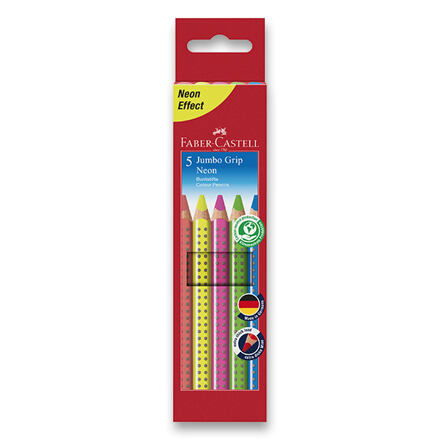 Pastelky Faber Castell Jumbo Grip Neon 5ks Faber-Castell