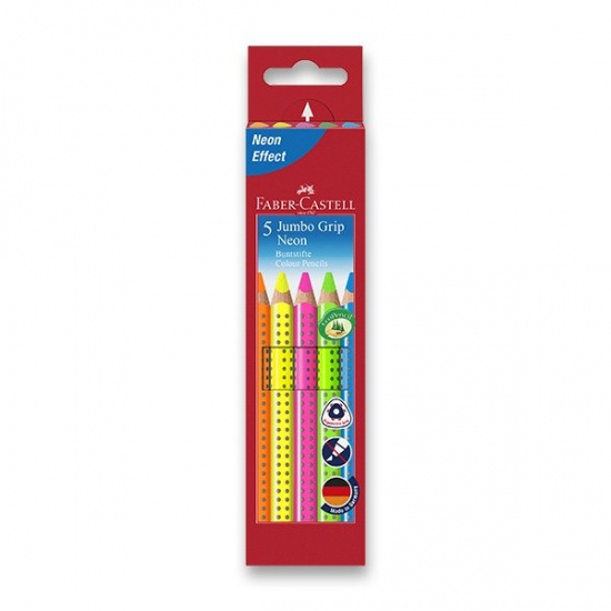 Pastelky Faber Castell Jumbo Grip Neon 5ks Faber-Castell