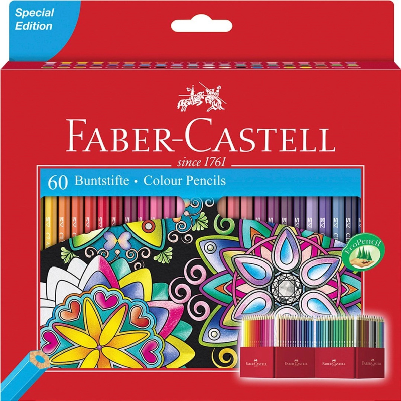 Pastelky Faber Castell šestiboké 60ks pap.krabička Faber-Castell