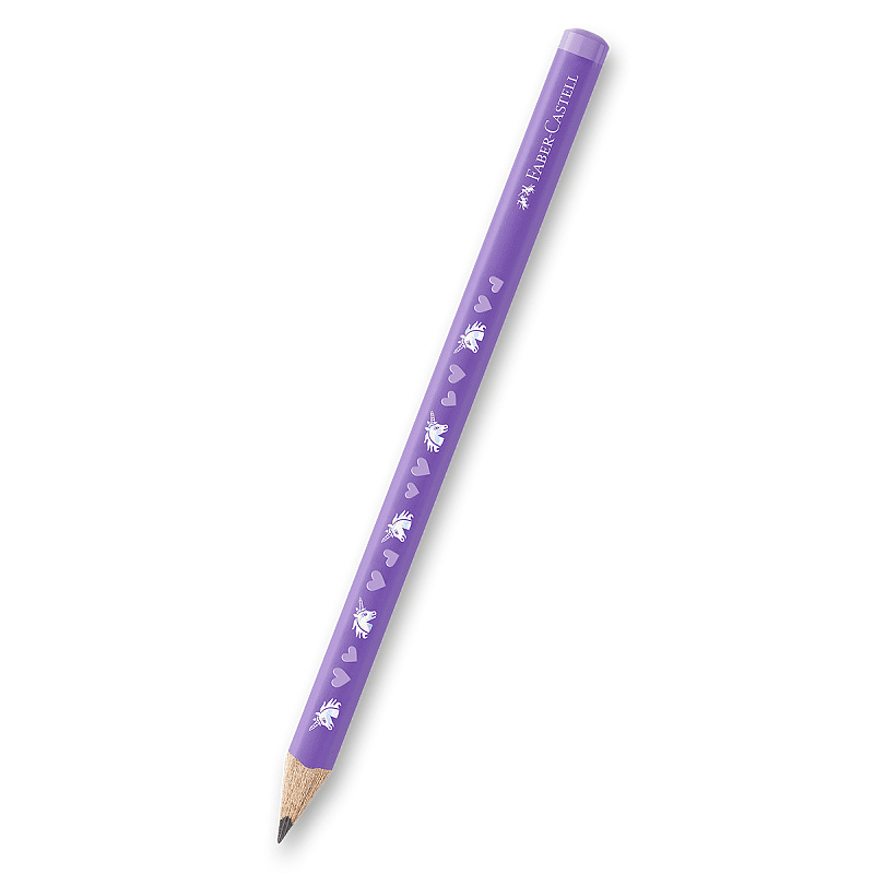 Grafitová tužka Faber-Castell Jumbo Unicorn HB, fialová Faber-Castell