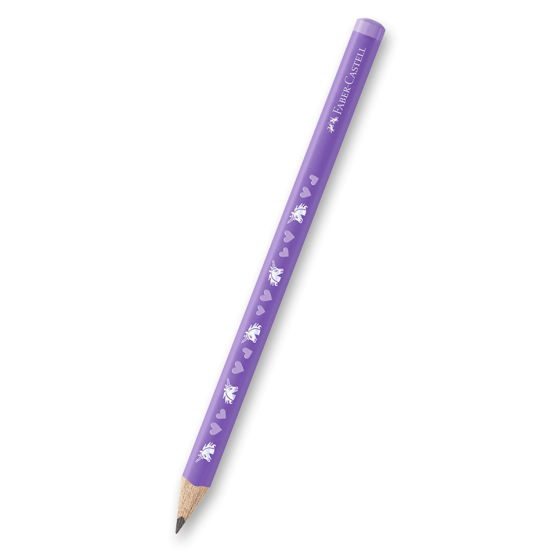 Grafitová tužka Faber-Castell Jumbo Unicorn HB, fialová Faber-Castell