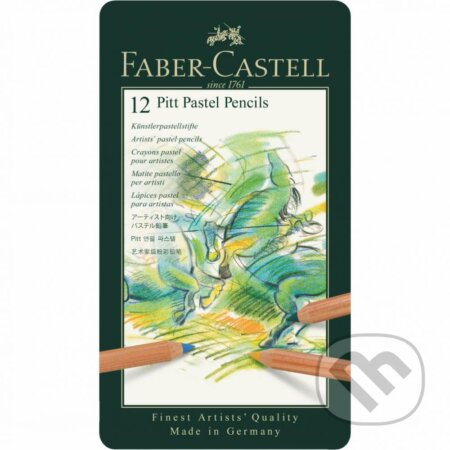 FABER-CASTELL Umělecké pastely Pitt Pastel plechová krabička 12 barev