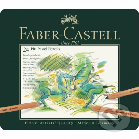 Umělecké pastely Faber-Castell Pitt Pastel plechová krabička, 24 barev Faber-Castell