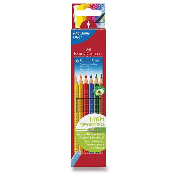 Pastelky Faber Castell Grip 2001 papírová krabička 6 ks Faber-Castell