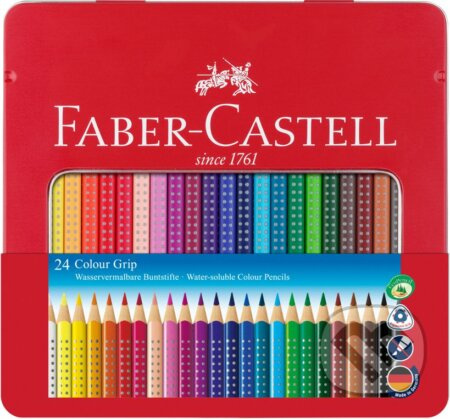 Pastelky Faber Castell Grip 2001 plech.krabička 24ks Faber-Castell