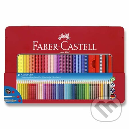 Pastelky Faber Castell Grip 2001 plech.krabička 48ks Faber-Castell