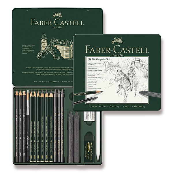 Grafitová tužka Faber-Castell Pitt Graphite sada 19 kusů Faber-Castell