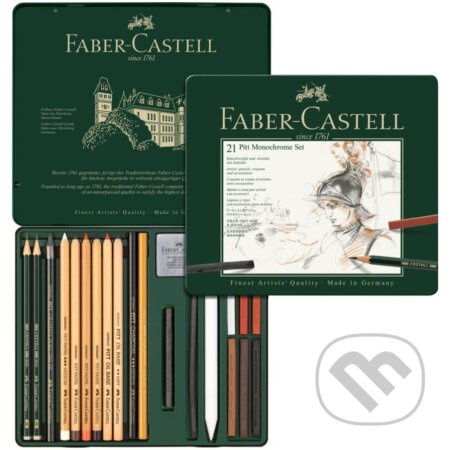 Graf. tužky Faber Castell Pitt Monochrome sada plech. 21ks Faber-Castell