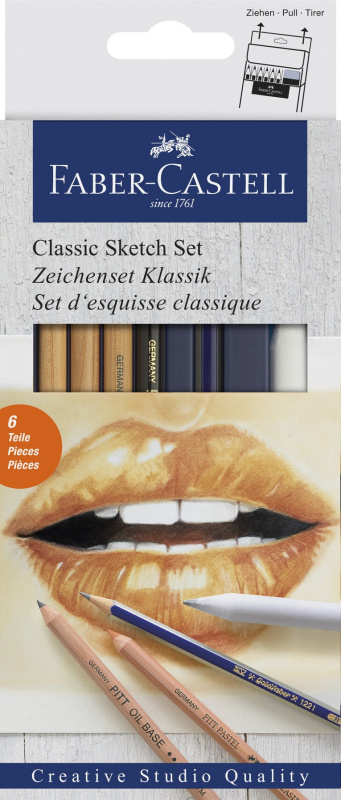 Pitt pastel Faber Castell Classic Sketch sada 6ks Faber-Castell