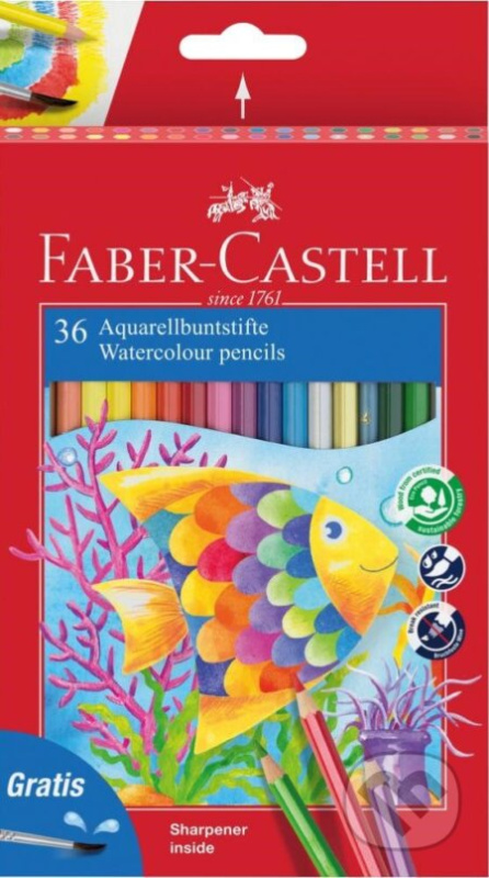 Akvarelové pastelky Faber-Castell 36 barev + štětec Faber-Castell