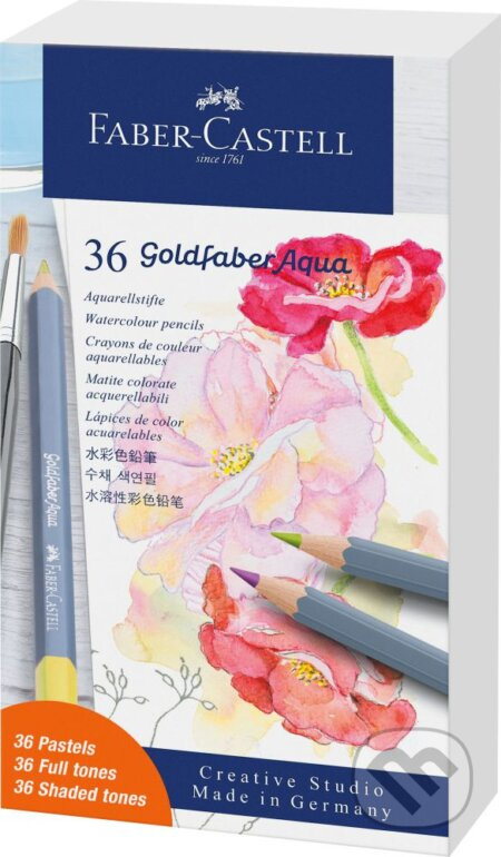 Akvarelové pastelky Faber-Castell Goldfaber Aqua Pastel 36 barev Faber-Castell