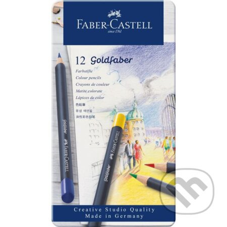 Pastelky Faber Castell Goldfaber plechová krabička 12ks Faber-Castell