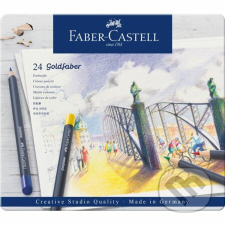 FABER-CASTELL Pastelky Goldfaber, 24 barev, plechová krabička
