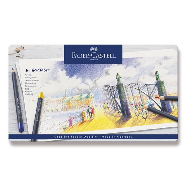 Pastelky Faber-Castell Goldfaber 114736 plechová krabička, 36 barev Faber-Castell