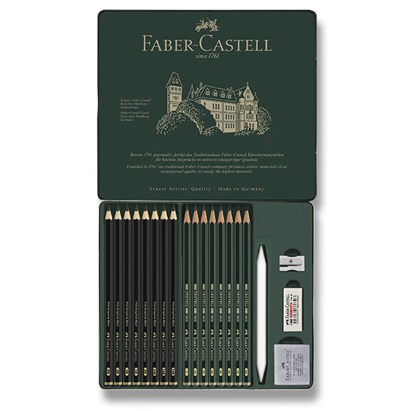 Grafitová tužka Faber-Castell Pitt Monochrome Graphite sada 20 kusů Faber-Castell