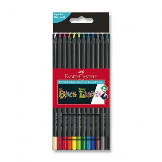 Pastelky Faber Castell trojhranné Black Edition 12 ks Faber-Castell