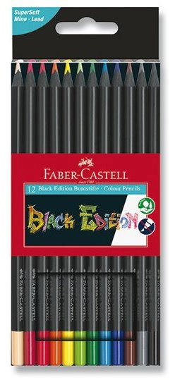 Pastelky Faber Castell trojhranné Black Edition 12 ks Faber-Castell