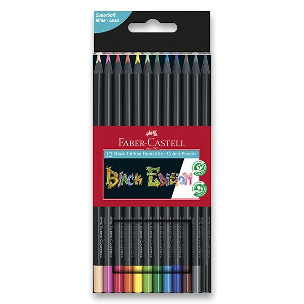 Pastelky Faber Castell trojhranné Black Edition 12 ks Faber-Castell