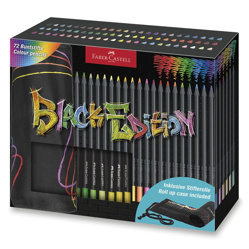 Pastelky Faber-Castell Black Edition rolovací pouzdro, 72 ks Faber-Castell