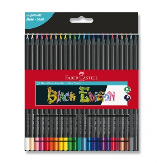 Pastelky Faber Castell trojhranné Black Edition 24 ks Faber-Castell