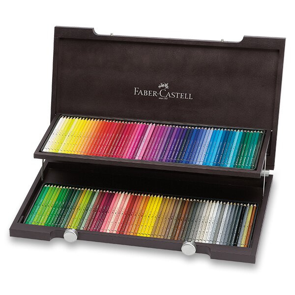 Akvarelové pastelky Faber-Castell Albrecht Dürer 117513 dřevěná kazeta, 120 ks