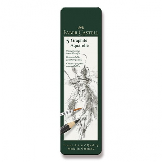 Grafitové tužka Faber Castell Aquarelle plech. krabička 5ks Faber-Castell