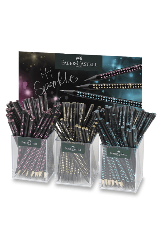 Grafitová tužka Faber-Castell Sparkle Midnight stojánek Faber-Castell