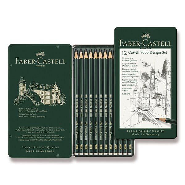 Grafitová tužka Faber Castell Castell 9000 Design plech 12ks Faber-Castell