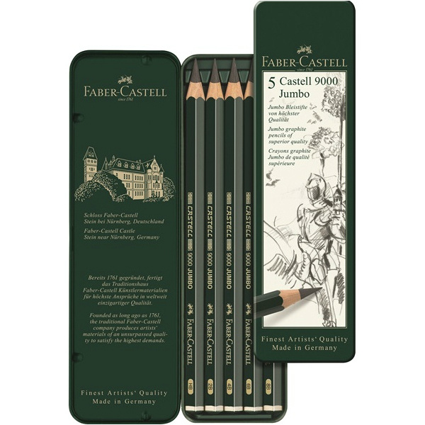 Grafitové tužka Faber Castell Castell 9000 Jumbo plech 5 ks Faber-Castell