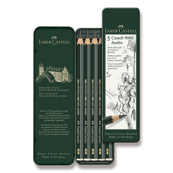 Grafitové tužka Faber Castell Castell 9000 Jumbo plech 5 ks Faber-Castell