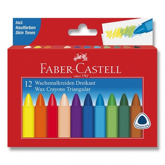 Faber-Castell Voskovky trojboké 12ks