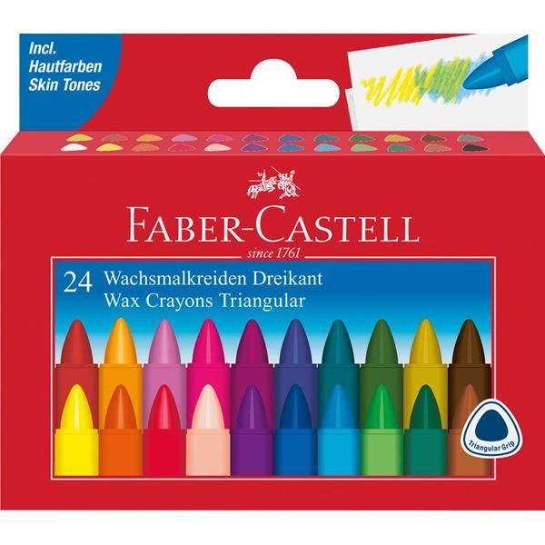 Voskovky Faber Castell trojhranné pap.krabička 24ks Faber-Castell