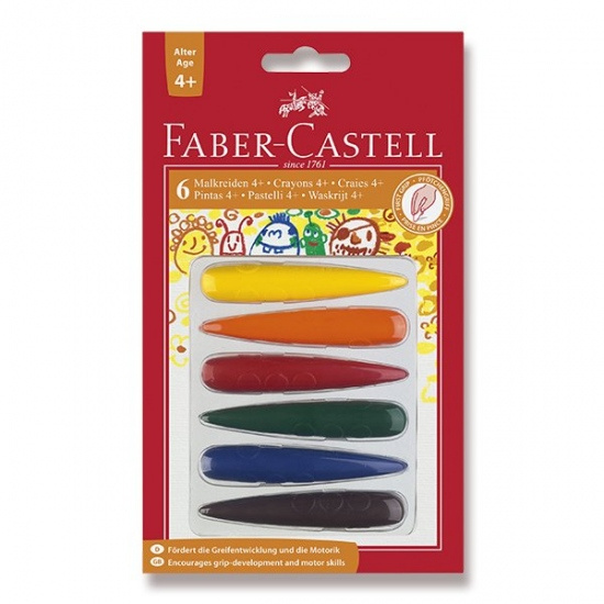 Plastové pastelky do dlaně Faber Castell 4+ 6ks BL Faber-Castell