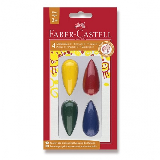 Plastové pastelky do dlaně Faber Castell 3+ 4ks BL Faber-Castell