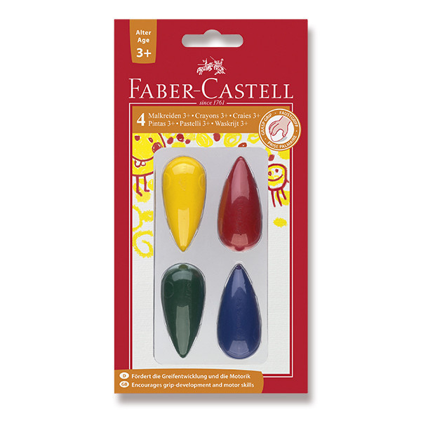 Plastové pastelky do dlaně Faber Castell 3+ 4ks BL Faber-Castell