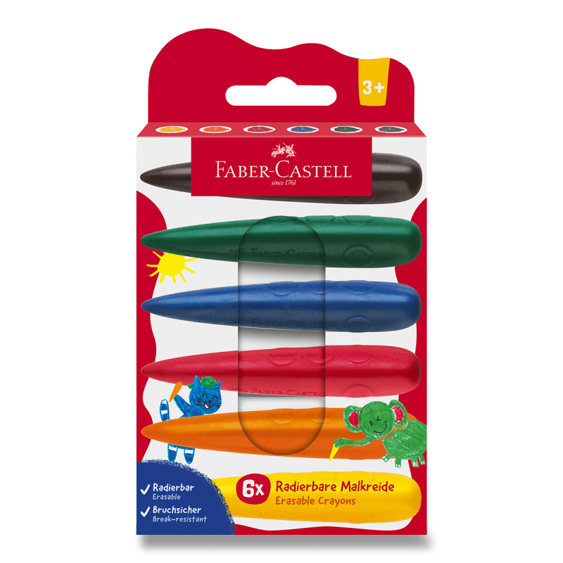 Voskové pastelky do dlaně Faber-Castell - 6 barev Faber-Castell