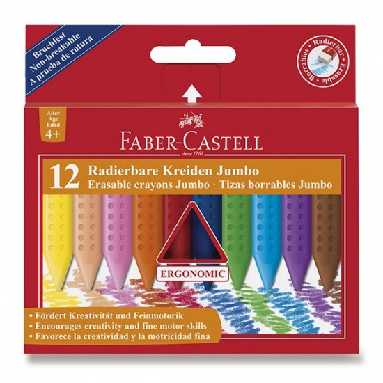 Voskové pastelky Faber-Castell Colour Grip Jumbo - 12 barev