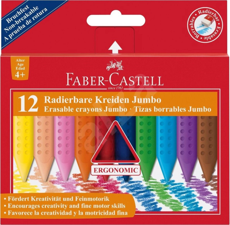 Voskové pastelky Faber-Castell Colour Grip Jumbo - 12 barev