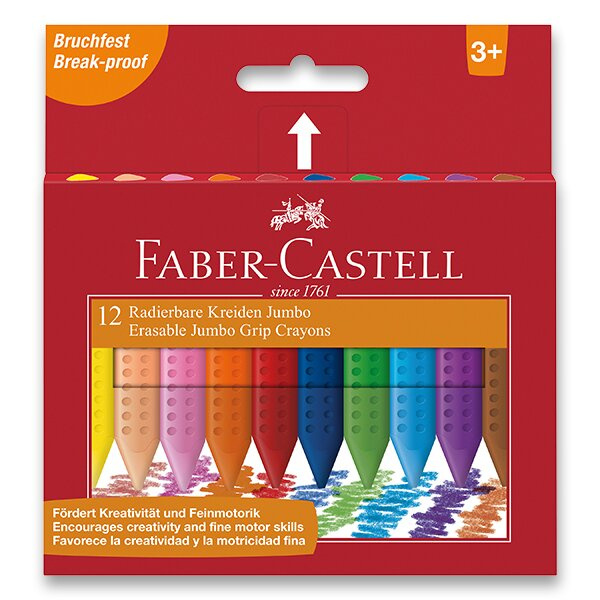 Voskové pastelky Faber-Castell Colour Grip Jumbo - 12 barev