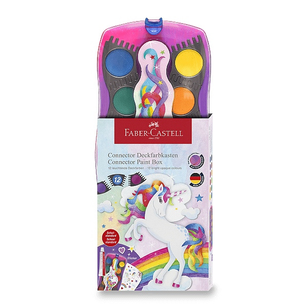 Vodové barvy Faber-Castell Connector Unicorn 13 ks Faber-Castell