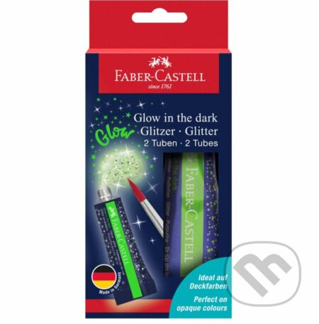 Třpytky Faber-Castell Glow in the dark 12 ml, 2 ks Faber-Castell