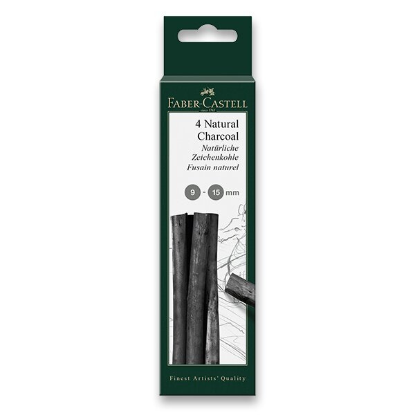 Přírodní uhel Faber-Castell Pitt Monochrome 9-15 mm, 4 kusy Faber-Castell