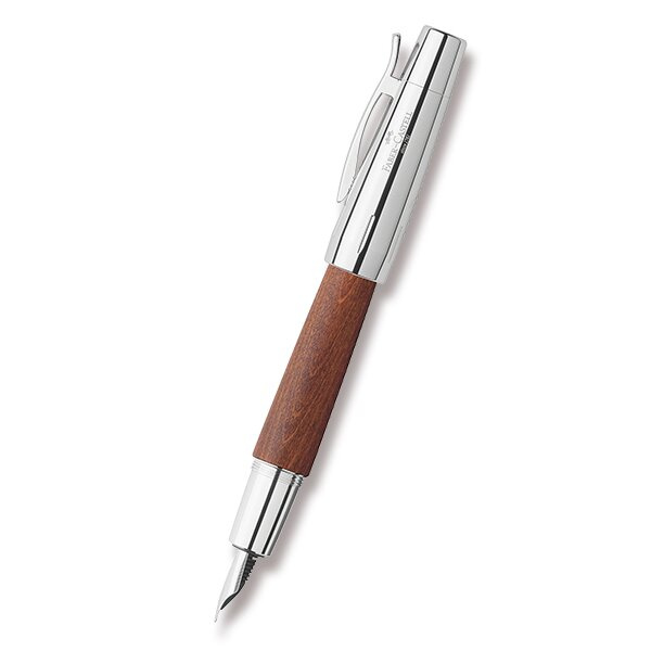 Plnicí pero Faber-Castell e-motion Wood Reddish Brown hrot M
