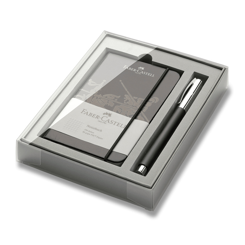 Faber-Castell Ambition Precious Resin roller, dárková sada se zápisníkem Faber-Castell